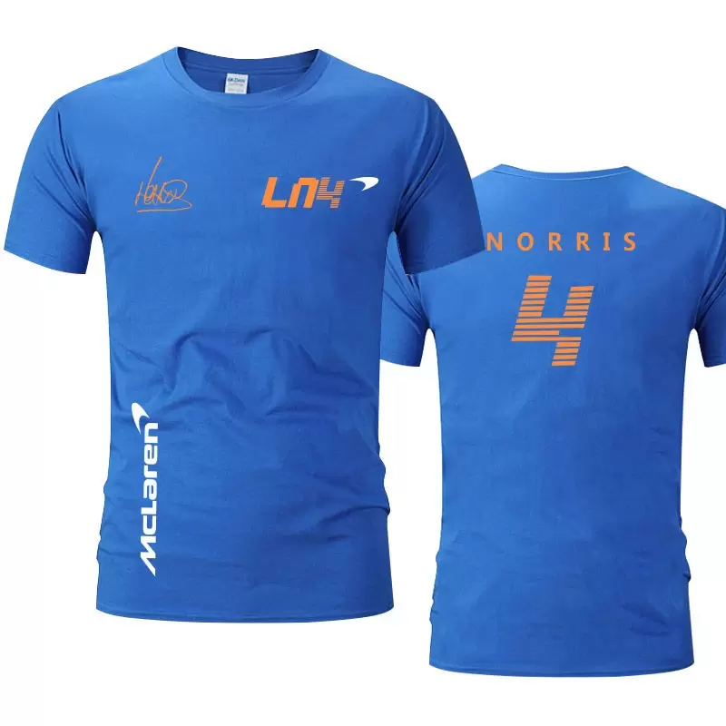 McLaren F1 Men's 2021 Team Lando Norris T-Shirt-White/Blue