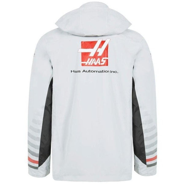 Haas Team Formula 1 Authentic Men's Team Grey Rain Jacket