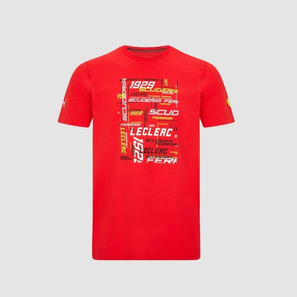 Charles Leclerc Red Graphic T-Shirt